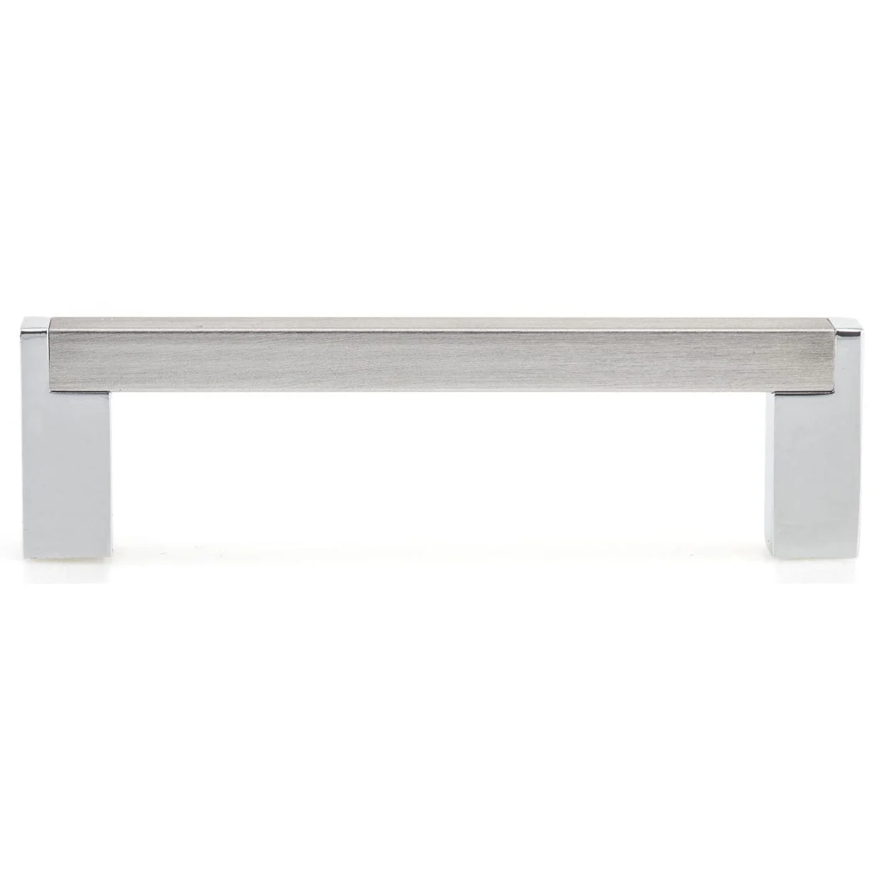 Contemporary Pull, 3-3/4" Center-to-Center, Chrome, Brushed Nickel - Image 3