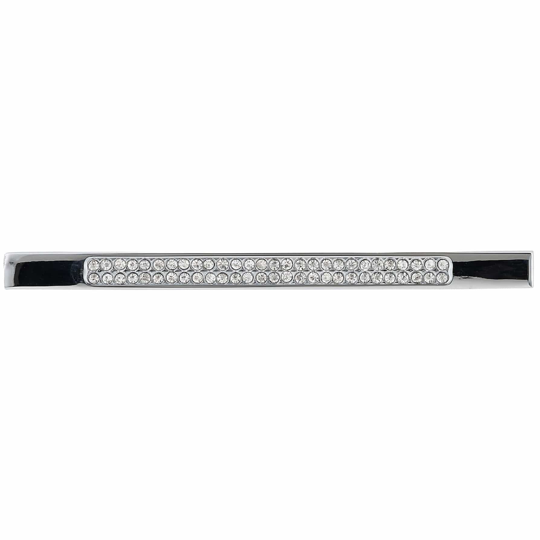 Contemporary Pull, 3-3/4" Center-to-Center, Chrome, Crystal - Image 2