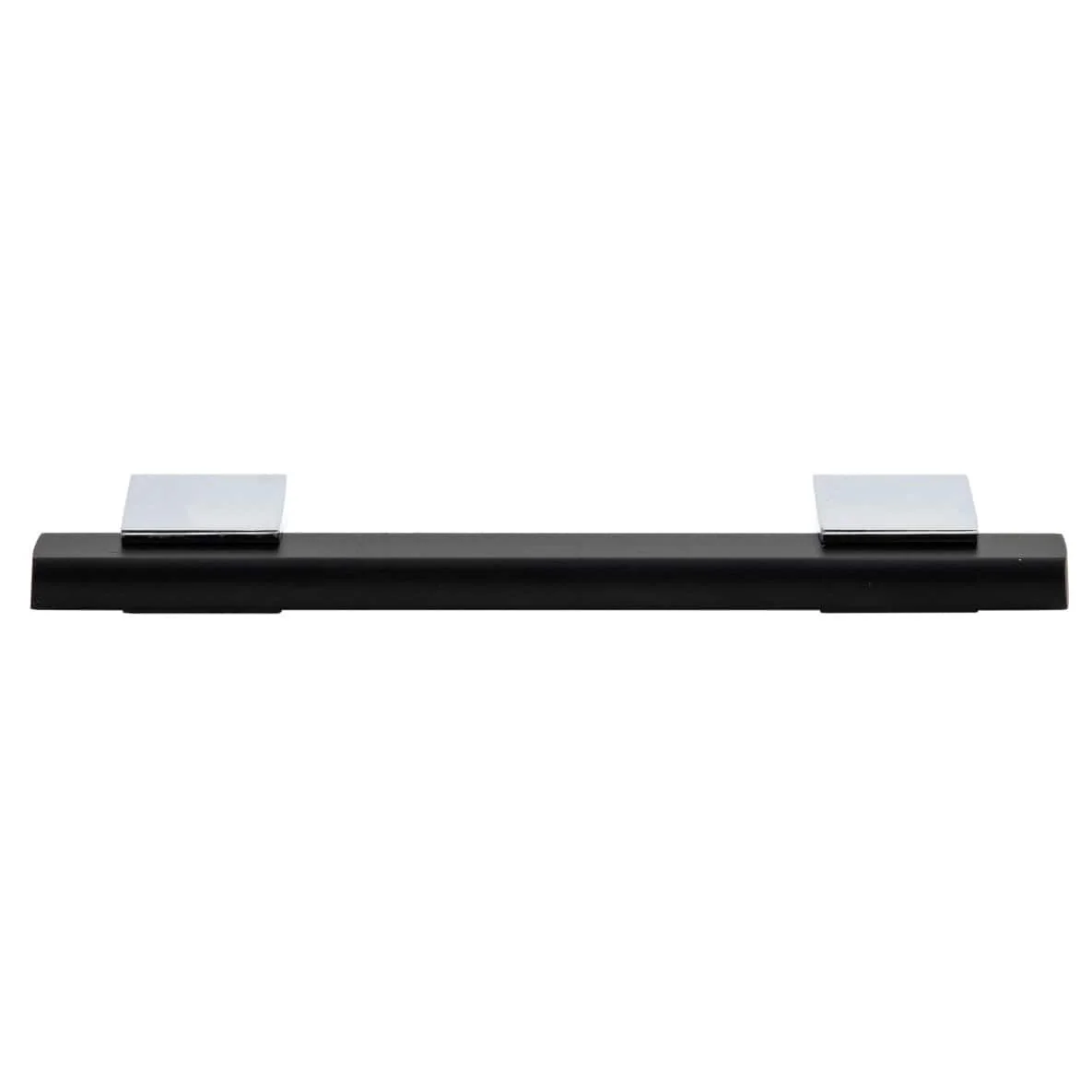 Contemporary Pull, 3-3/4" Center-to-Center, Chrome, Matte Black - Image 2