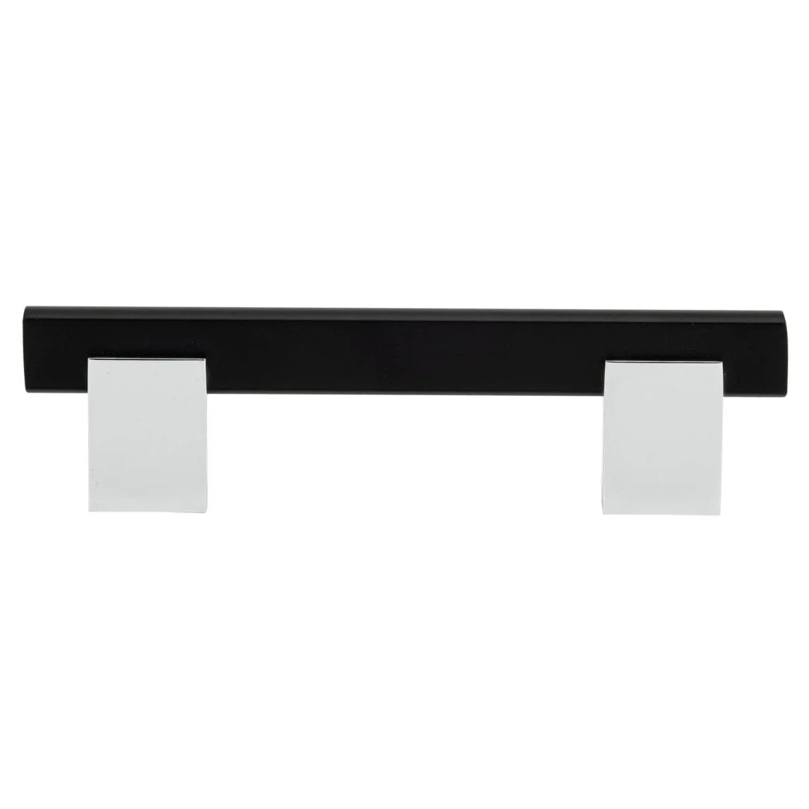 Contemporary Pull, 3-3/4" Center-to-Center, Chrome, Matte Black - Image 3