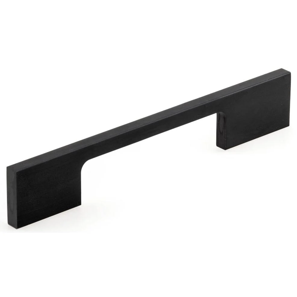 Contemporary Pull, 3-3/4" Center-to-Center, Matte Black
