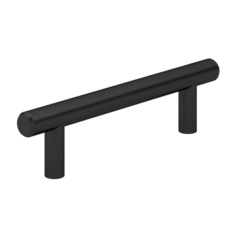 Contemporary Pull, 3-3/4" Center-to-Center, Matte Black