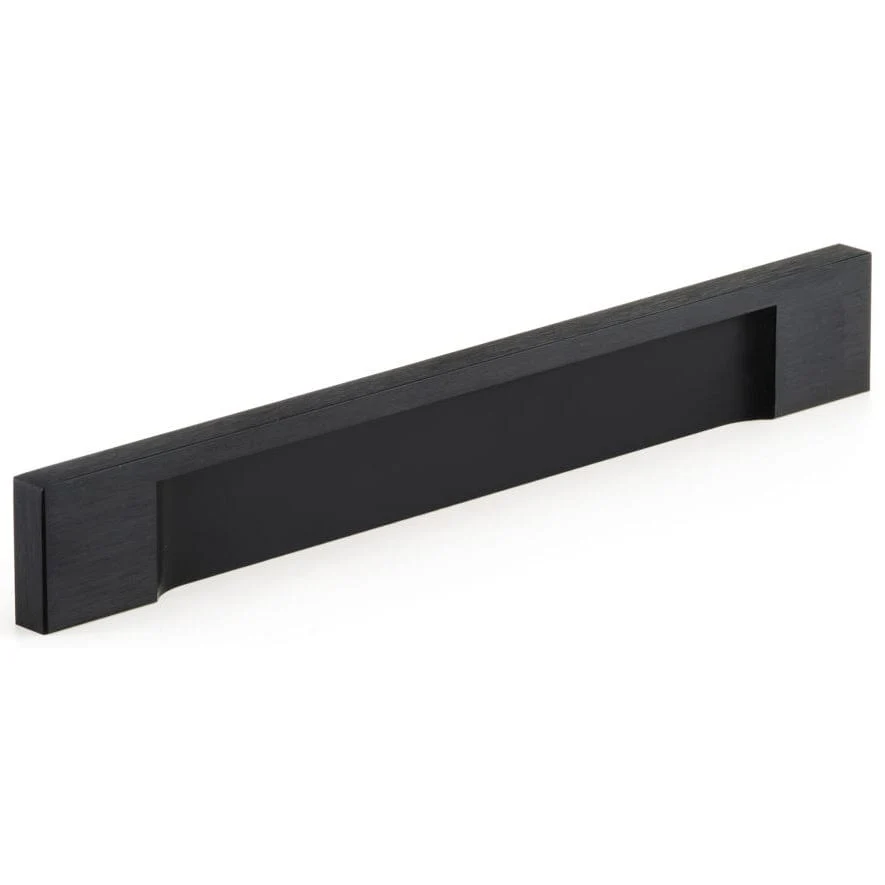 Contemporary Pull, 5-1/16" Center-to-Center, Brushed Black