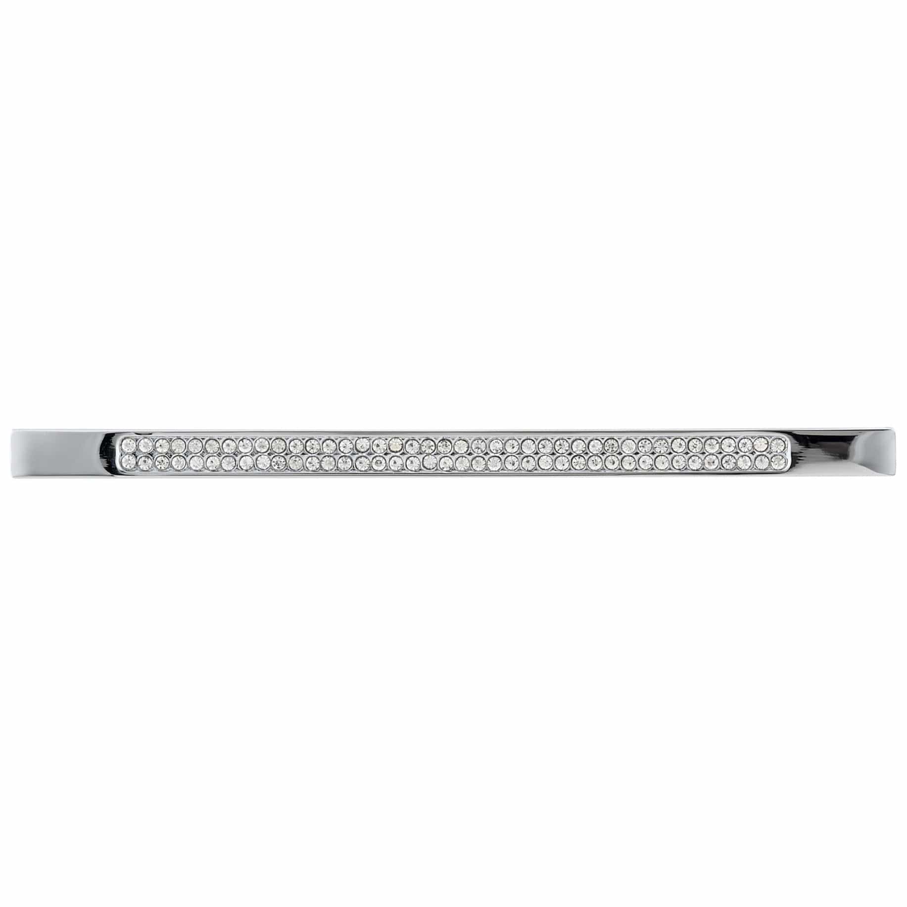 Contemporary Pull, 5-1/16" Center-to-Center, Chrome, Crystal - Image 2