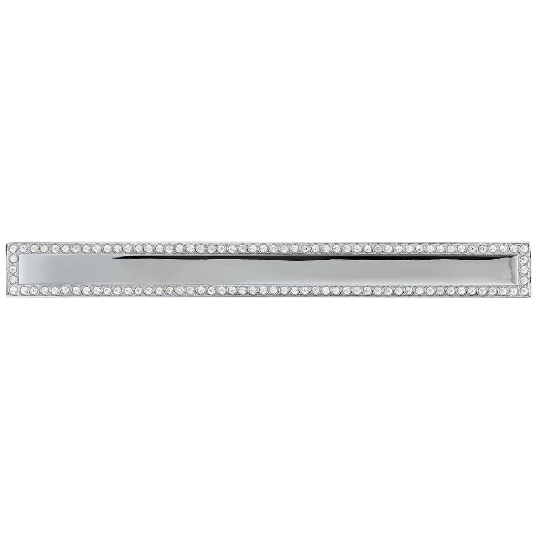 Contemporary Pull, 5-1/16" Center-to-Center, Chrome, Crystal - Image 2