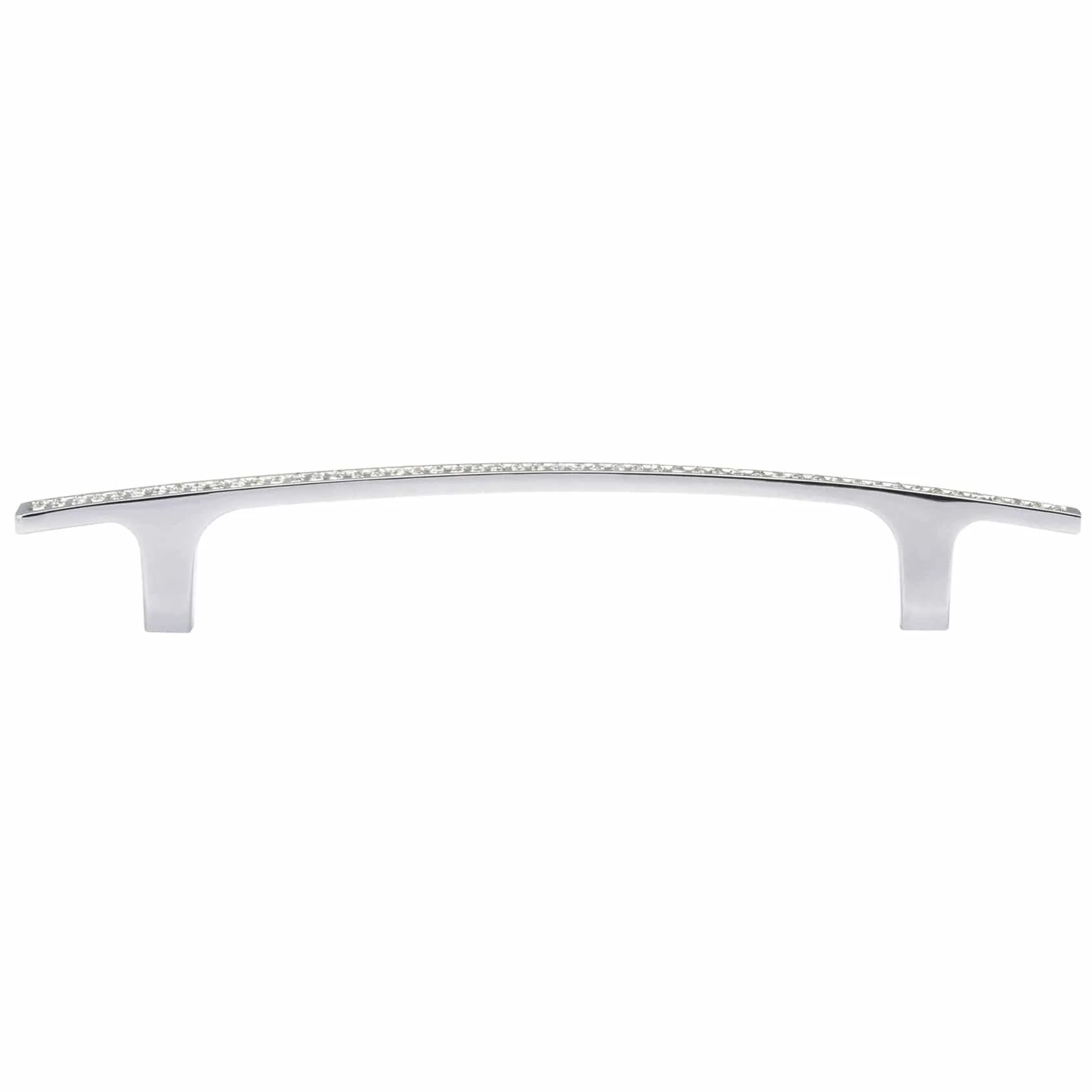 Contemporary Pull, 5-1/16" Center-to-Center, Crystal, Chrome - Image 3