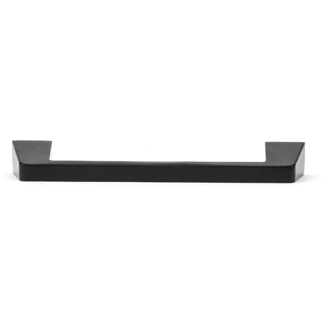 Contemporary Metal Pull with Flared Feet - 5-1/16" Center-to-Center - 6-13/32" OL - Matte Black - Image 2