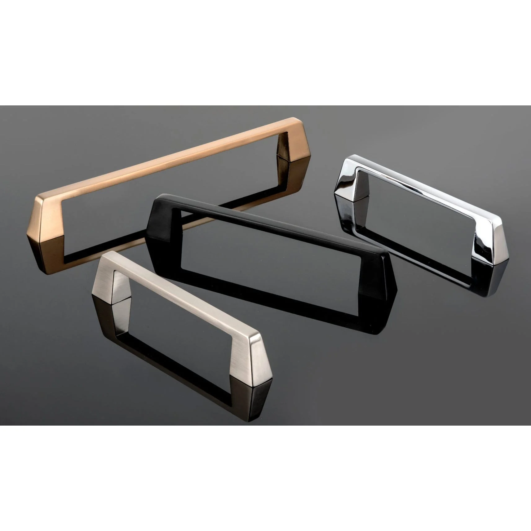 Contemporary Metal Pull with Flared Feet - 5-1/16" Center-to-Center - 6-13/32" OL - Matte Black - Image 4