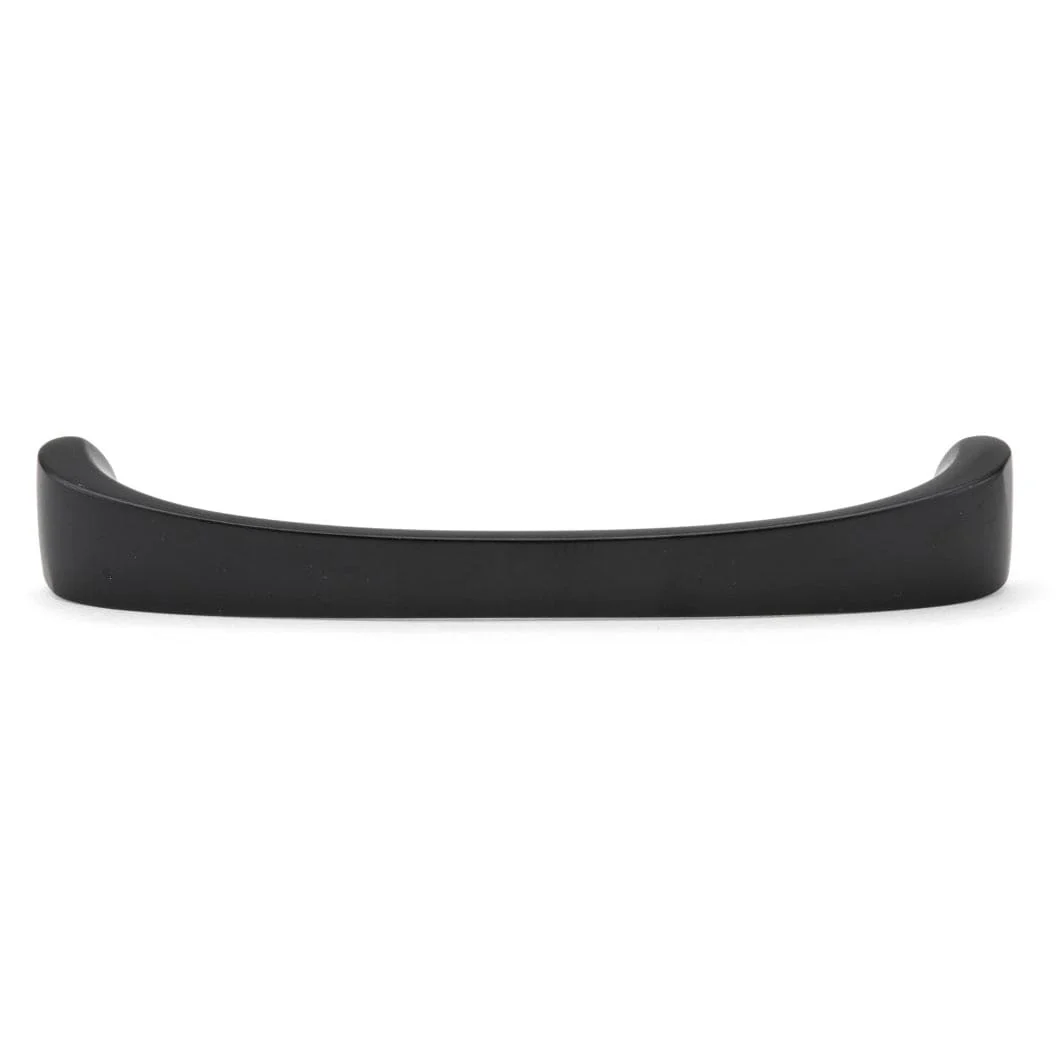 Modern Contemporary Arched Pull with Rounded Flared Ends - 5-1/16" Center-to-Center - Matte Black - 5-5/8" L - Image 2
