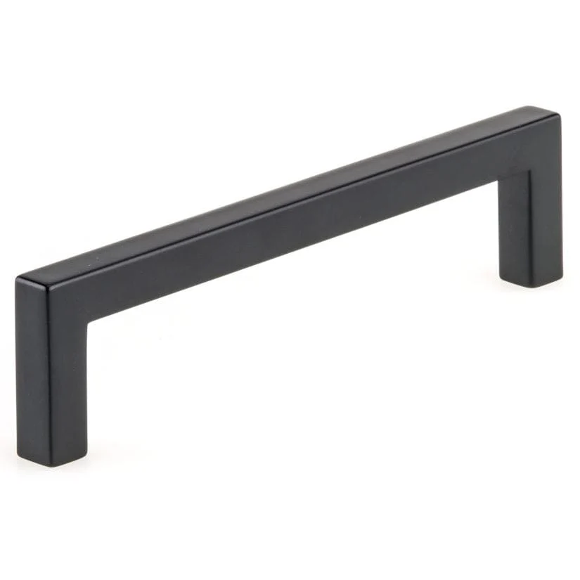 Contemporary Right-Angled Pull - 5-1/16" Center-to-Center - 5-7/16" OL - Matte Black