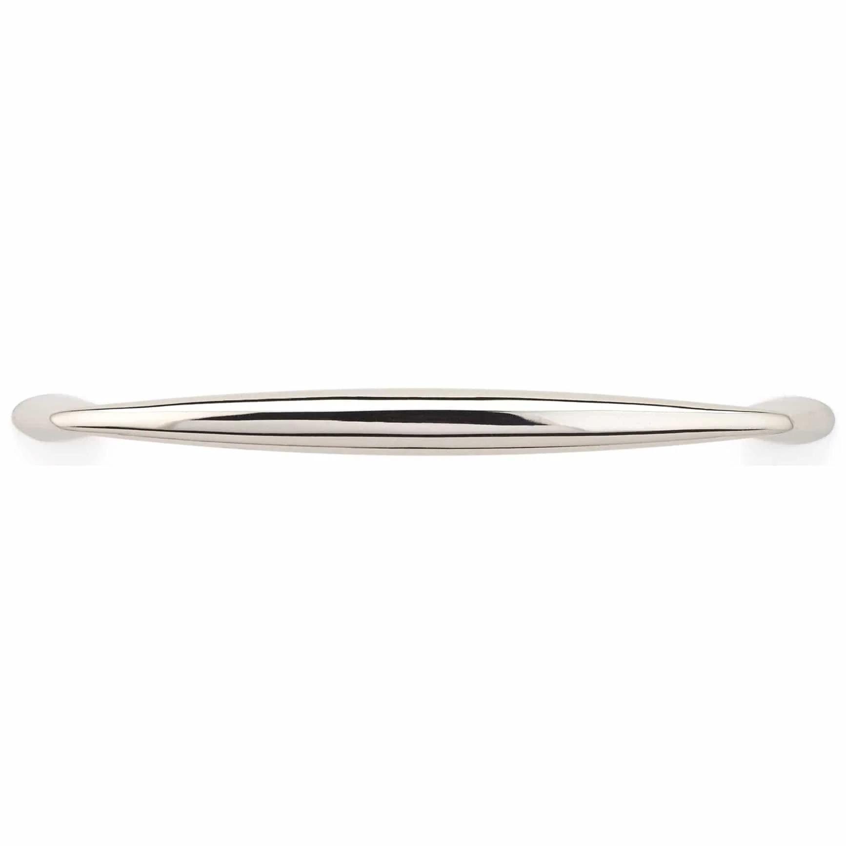 Sleek Contemporary Metal Pull with Tapered Lines - Polished Nickel - 5-1/16" Center-to-Center - 5-7/8" L - Image 2