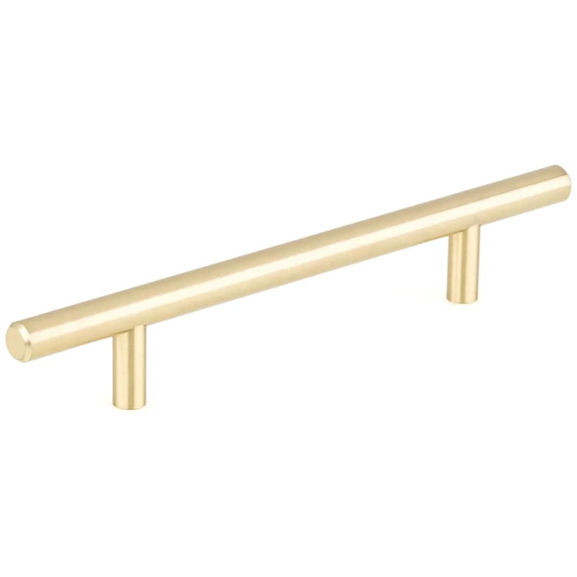 Contemporary Pull, 5-1/16" Center-to-Center, Satin Brass