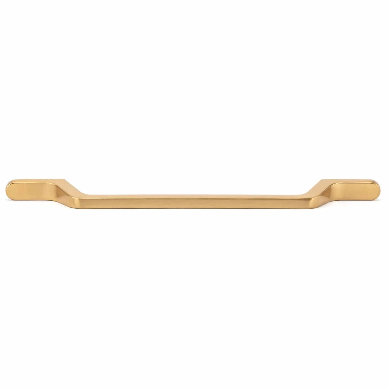 Contemporary Pull with Elongated Bases - 6-5/16" Center-to-Center - 8-29/32" OL - Aurum Brushed Gold - Image 2