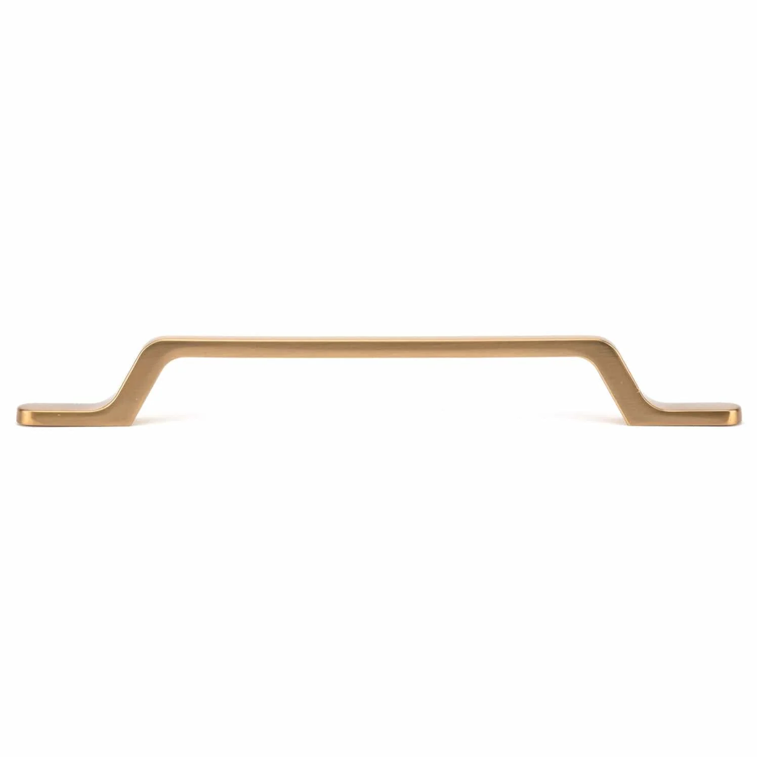 Contemporary Pull with Elongated Bases - 6-5/16" Center-to-Center - 8-29/32" OL - Aurum Brushed Gold - Image 3