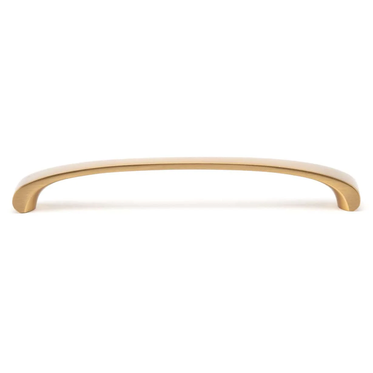 Contemporary Arched Pull with Rounded Flared Ends - 6-5/16" Center-to-Center - 6-27/32" OL - Aurum Brushed Gold - Image 3