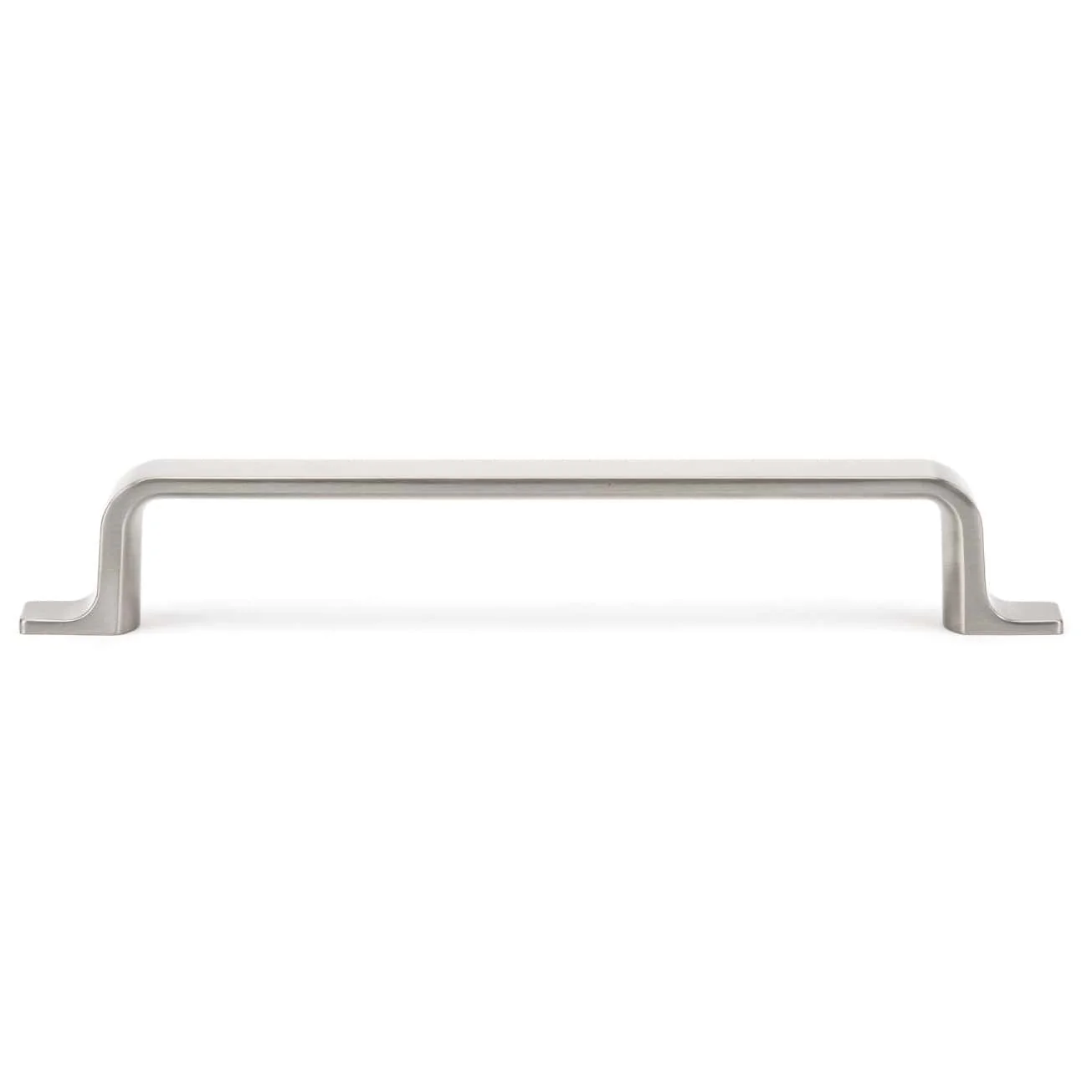 Contemporary Metal Pull with Rounded Corners and L-shaped Feet - 6-5/16" Center-to-Center - 7-23/32" OL - Brushed Nickel - Image 3