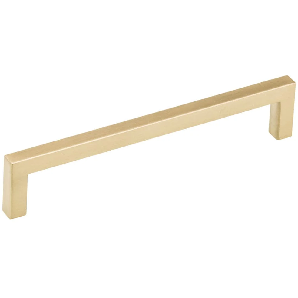 Contemporary Right-Angled Pull - 7-9/16" Center-to-Center - 6-11/16" OL - Champagne Bronze