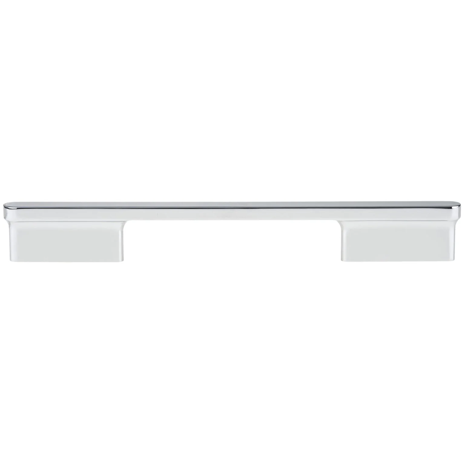 Contemporary Pull with Rounded Ends and Elongated Posts - 6-5/16" Center-to-Center - 8-21/32" OL - Chrome - Image 3