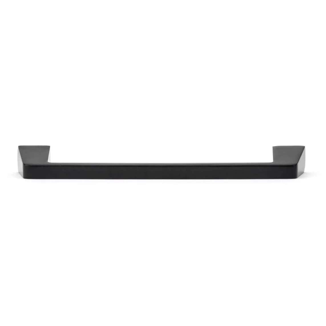 Contemporary Metal Pull with Flared Feet - 6-5/16" Center-to-Center - 7-11/16" OL - Matte Black - Image 2