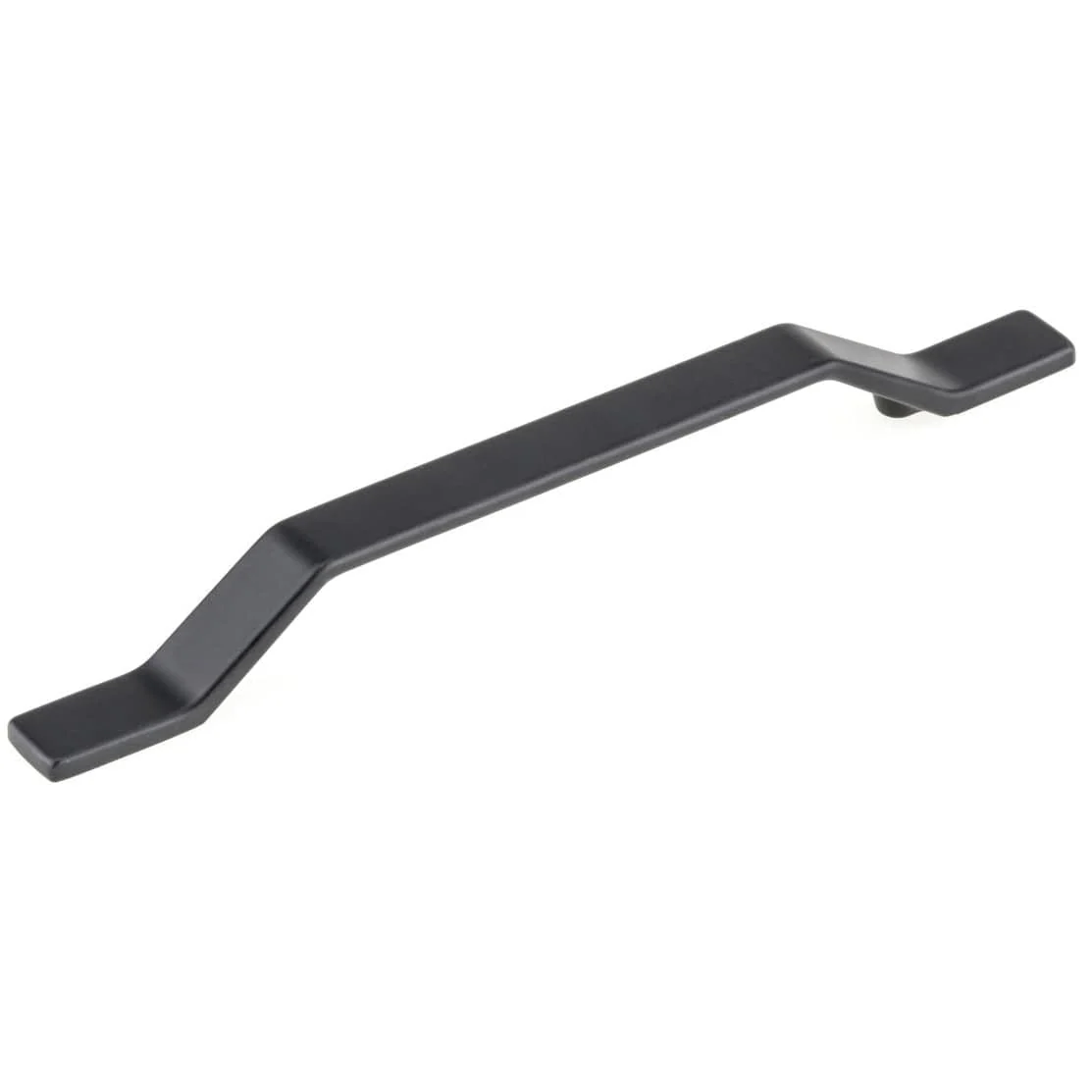 Contemporary Pull with Geometric Lines - 6-5/16" Center-to-Center - 9-9/32" OL - Matte Black