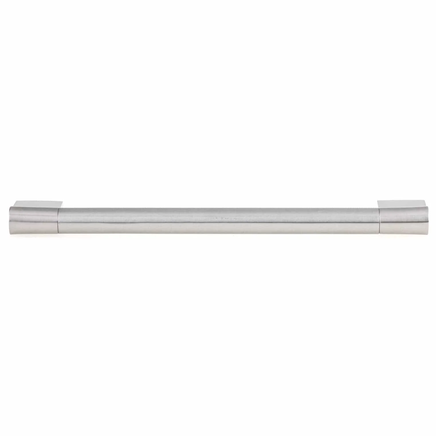 Contemporary Stainless Steel Pull with Tubular Bar - 7-9/16" Center-to-Center - 8-1/16" OL - Brushed Nickel - Image 2