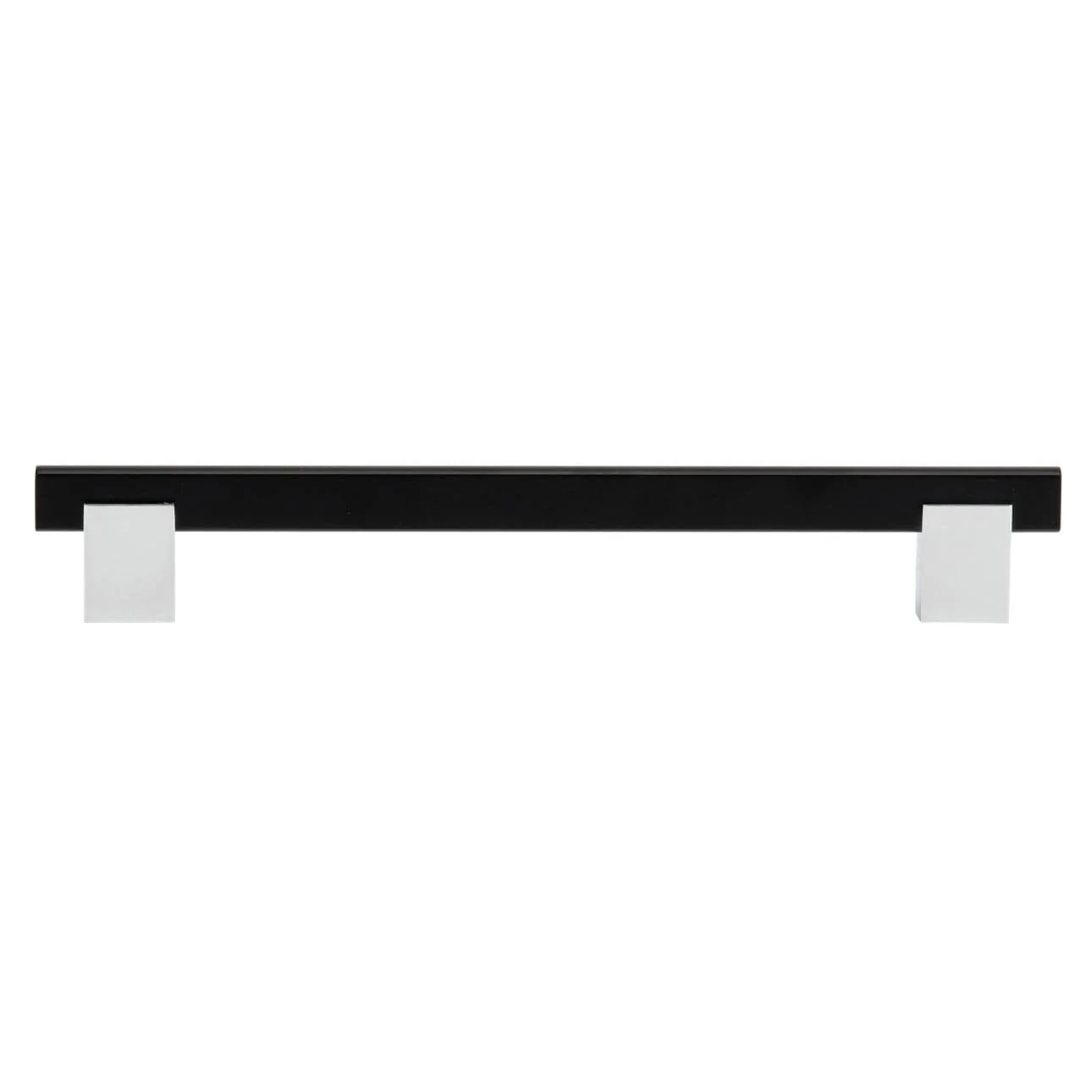 Contemporary Pull, 7-9/16" Center-to-Center, Chrome, Matte Black - Image 3