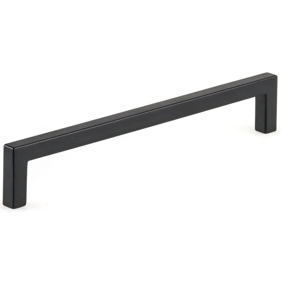 Contemporary Pull, 7-9/16" Center-to-Center, Matte Black