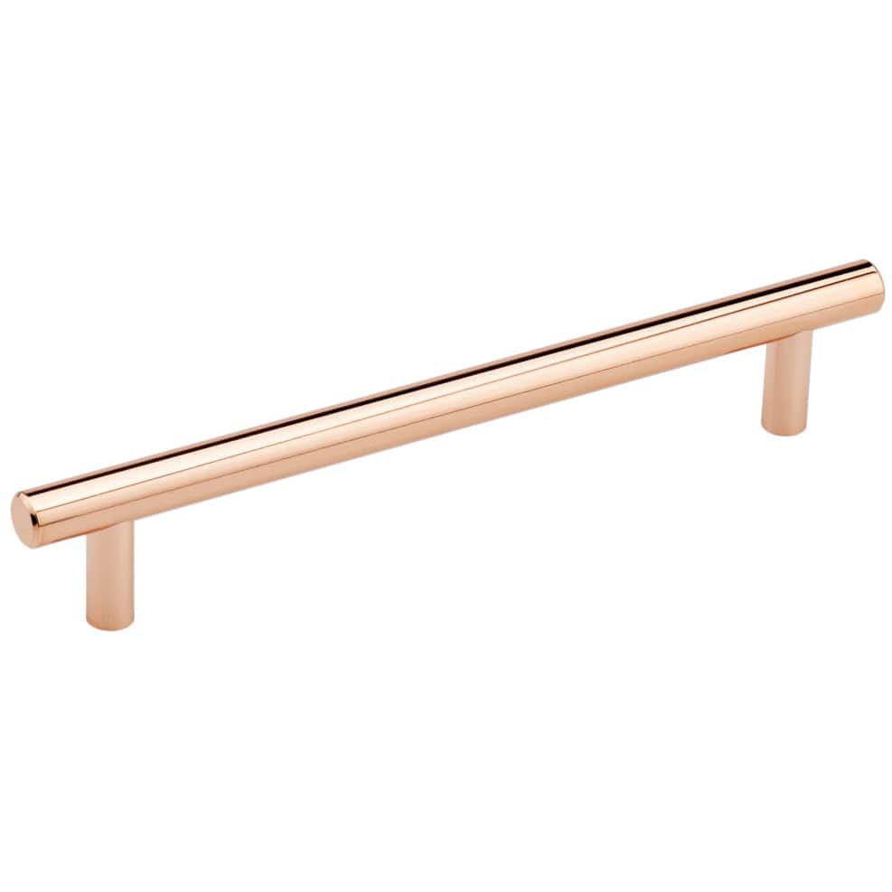 Contemporary Pull, 7-9/16" Center-to-Center, Polished Copper