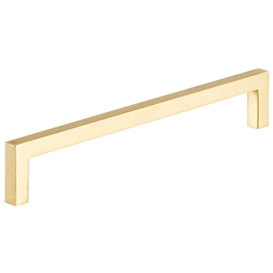Contemporary Pull, 7-9/16" Center-to-Center, Satin Brass
