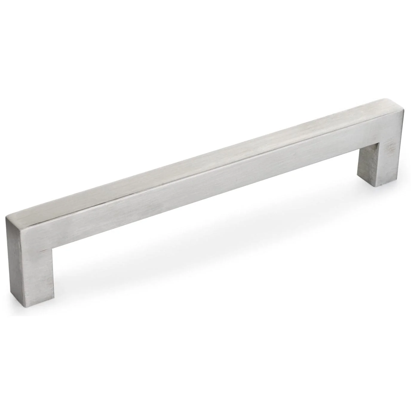 Angular Contemporary Pull - 7-9/16" Center-to-Center - 8-5/32" OL - Stainless Steel