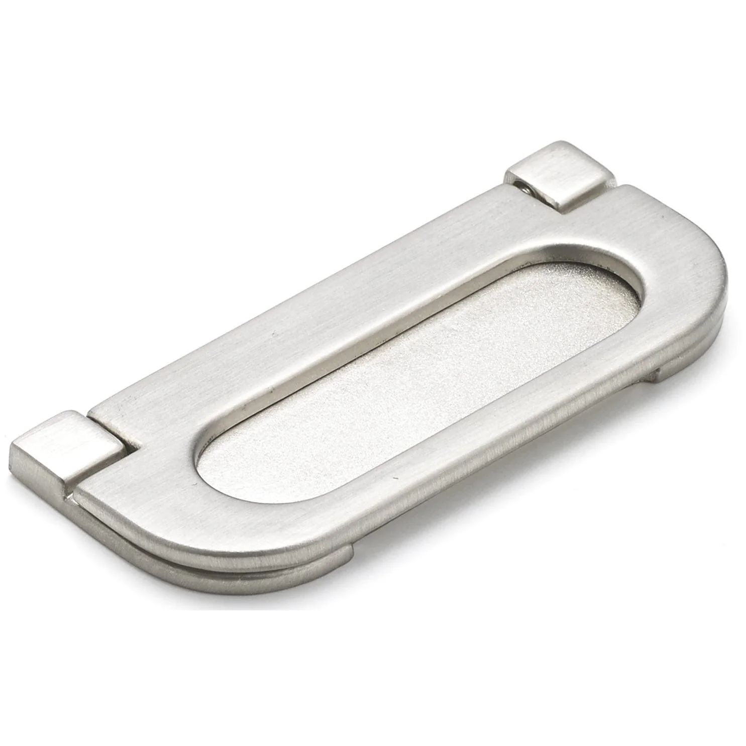 Contemporary Recessed Pull, 2-3/4" Center-to-Center, Brushed Nickel
