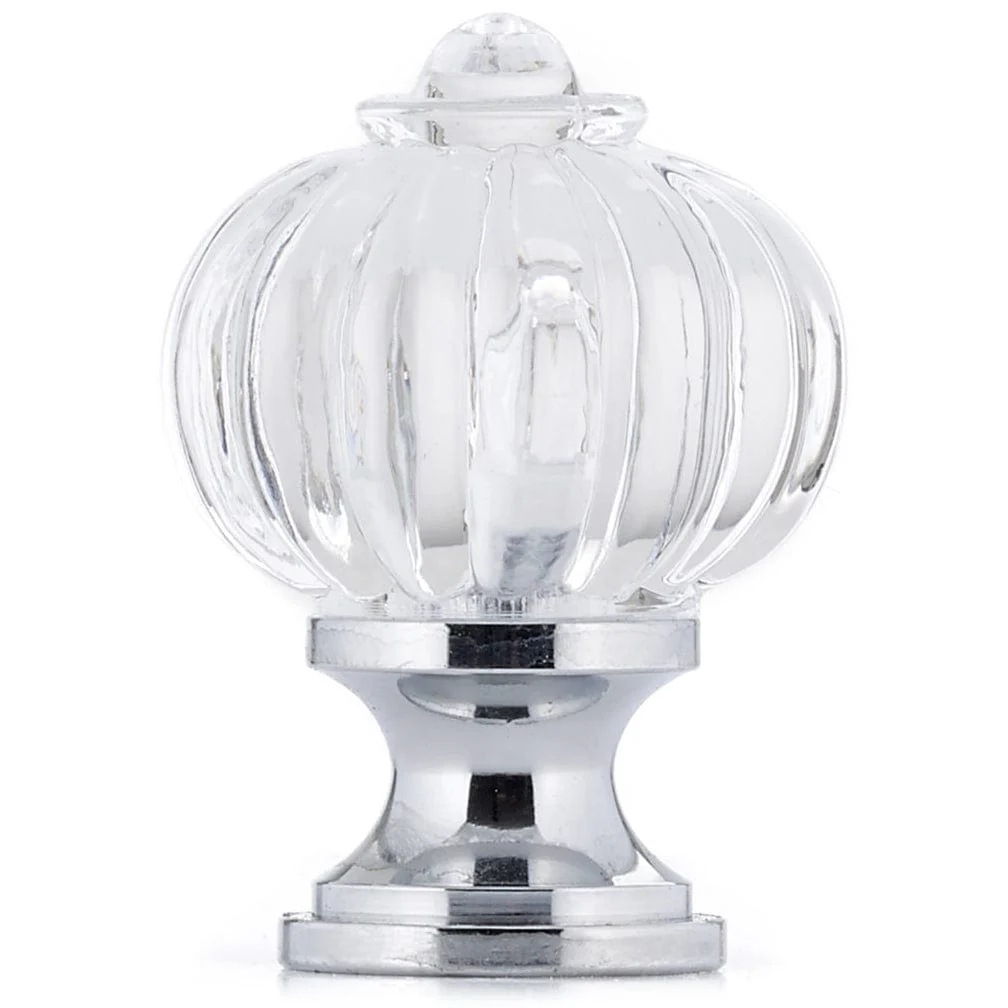 Eclectic Knob, 1-1/8" D, Clear, Chrome - Image 3