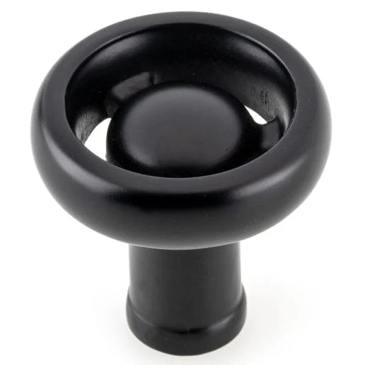 Eclectic Knob, 1-13/32" D, Matte Black