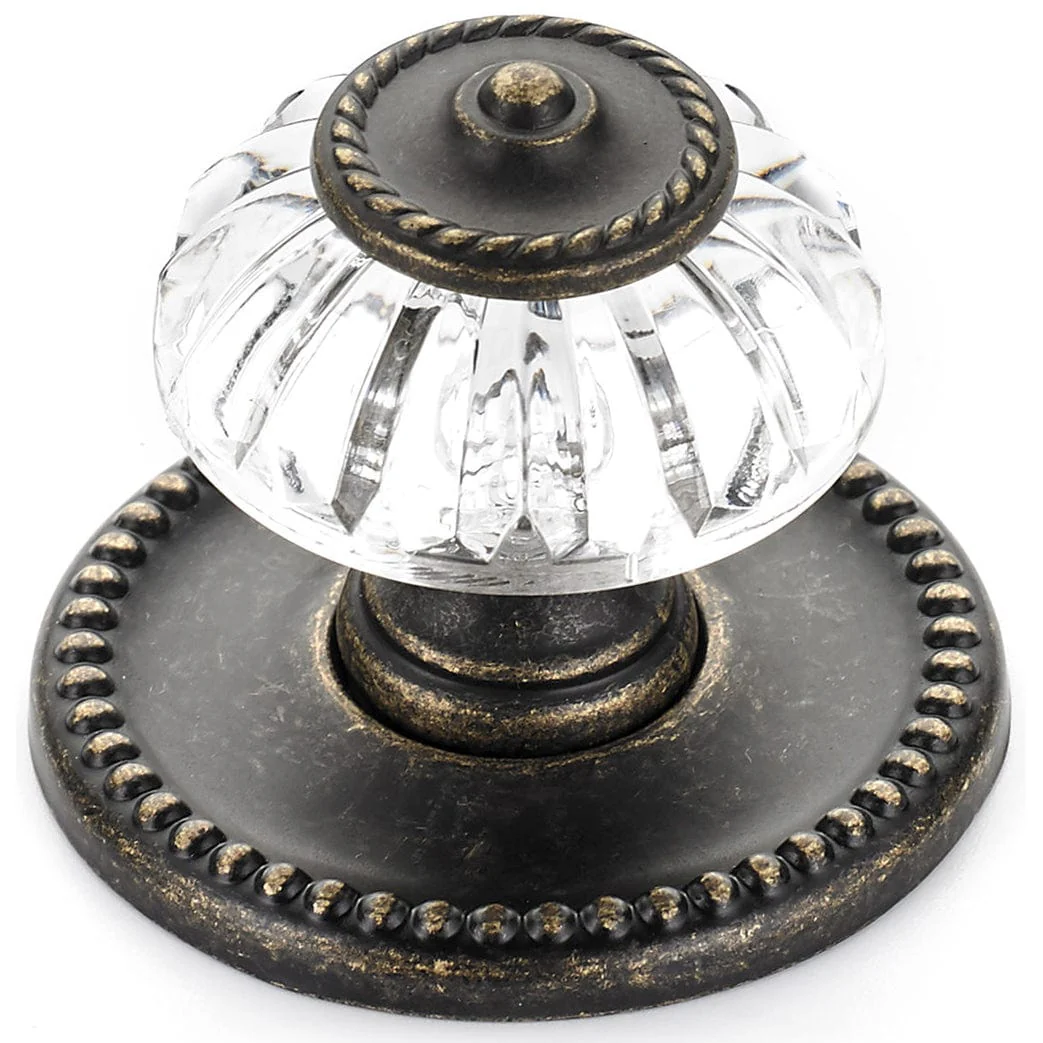 Eclectic Knob, 1-5/16" D, Burnished Brass