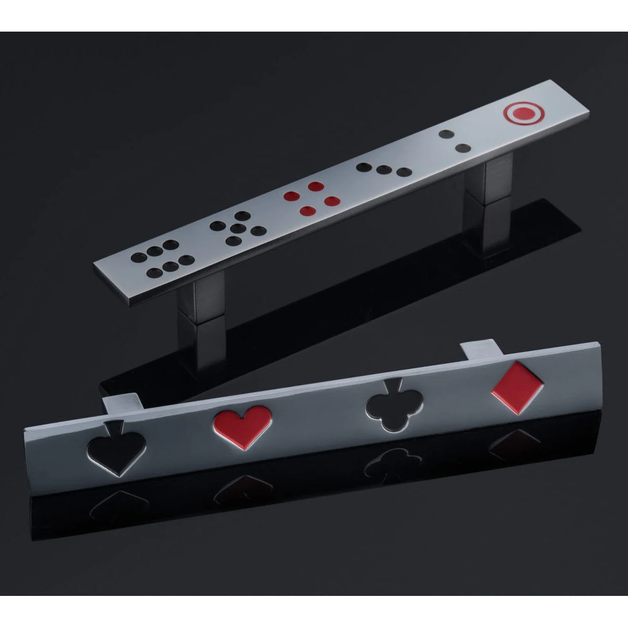 Eclectic Pull, 3-3/4" Center-to-Center, Chrome, Dice Pattern - Image 4