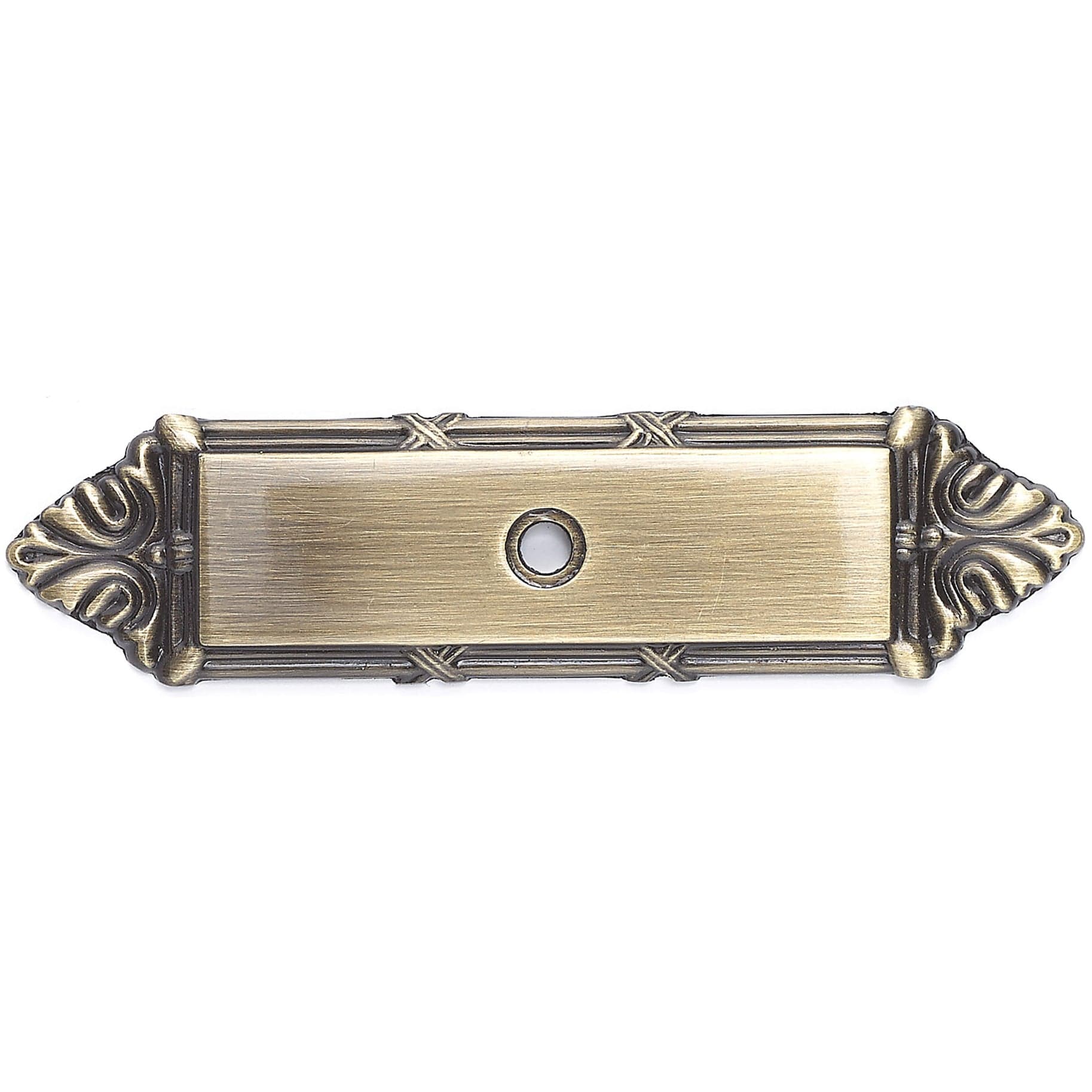 Traditional Backplate for Knob, 4-3/16" x 1-3/32", Antique English - Image 2