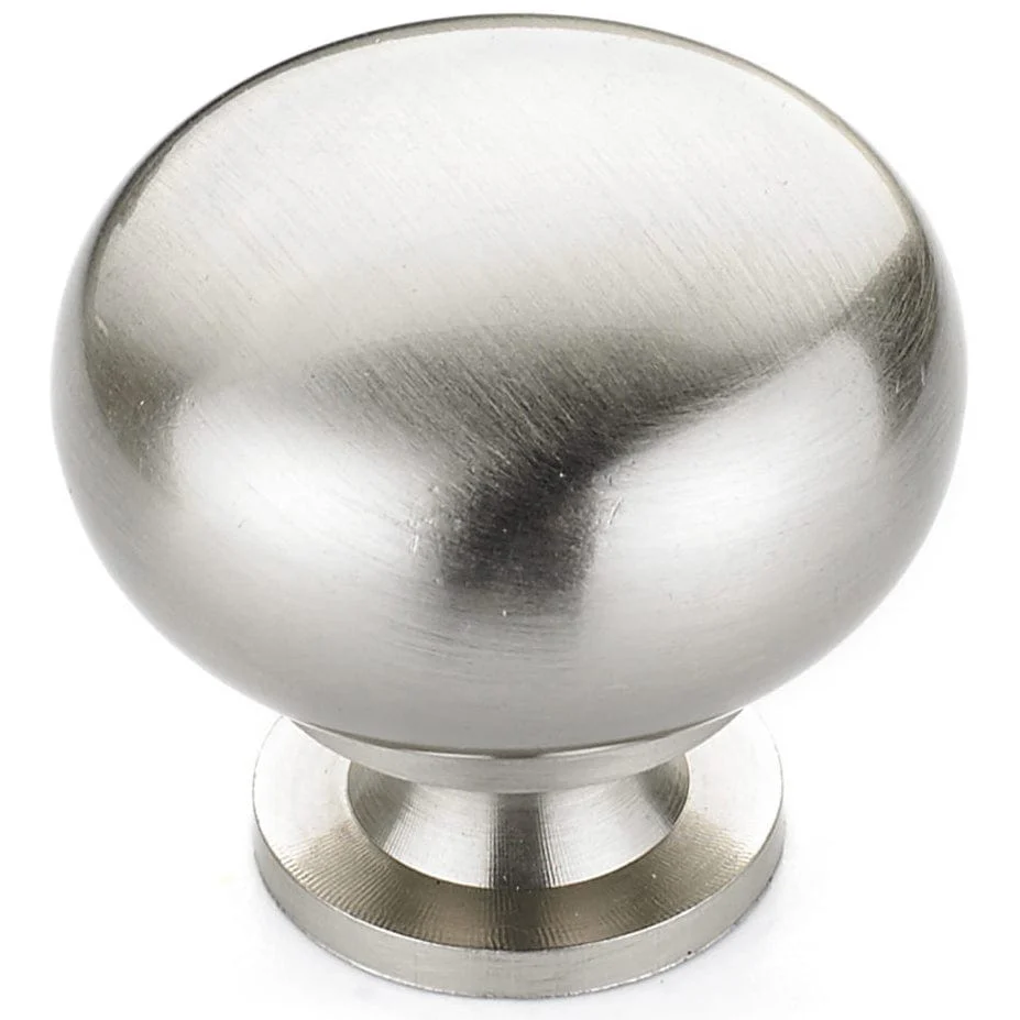 Traditional Knob, 1-1/4" D, Brushed Nickel
