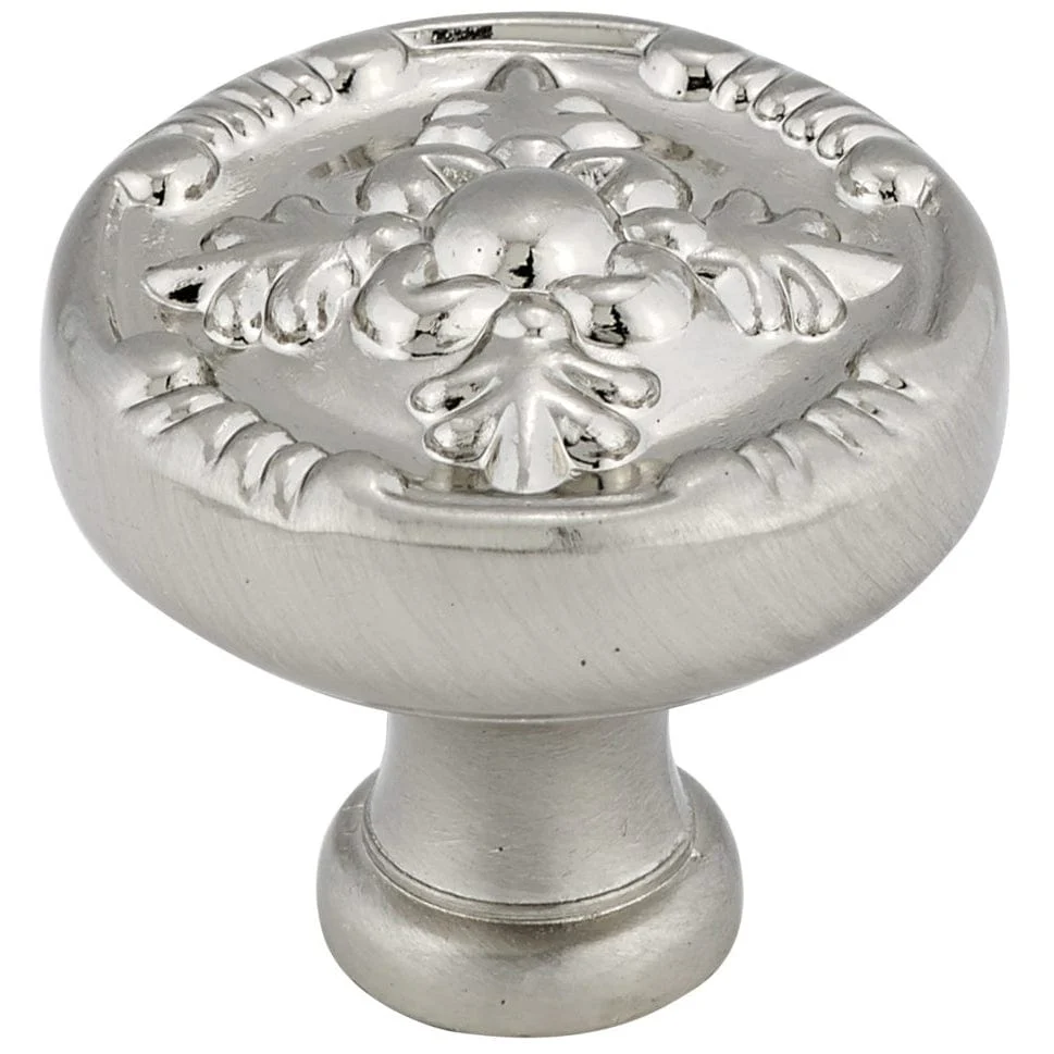 Traditional Knob, 1-1/4" D, Brushed Nickel