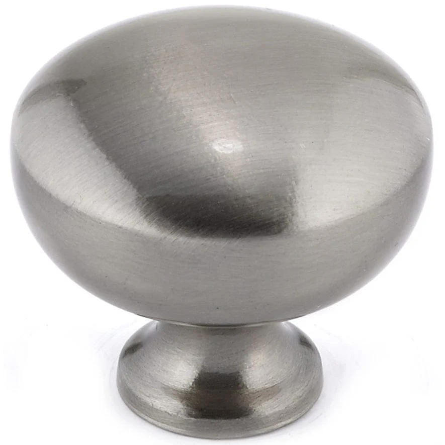 Traditional Knob, 1-1/4" D, Brushed Nickel