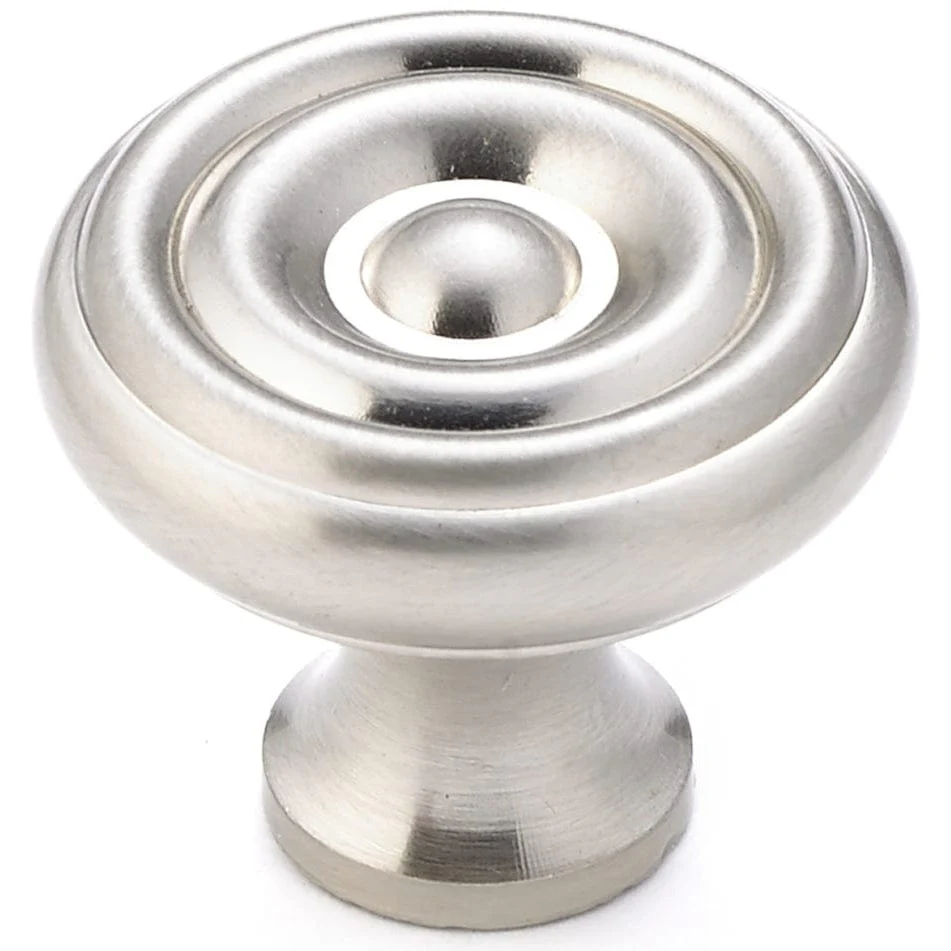 Traditional Knob, 1-1/4" D, Brushed Nickel