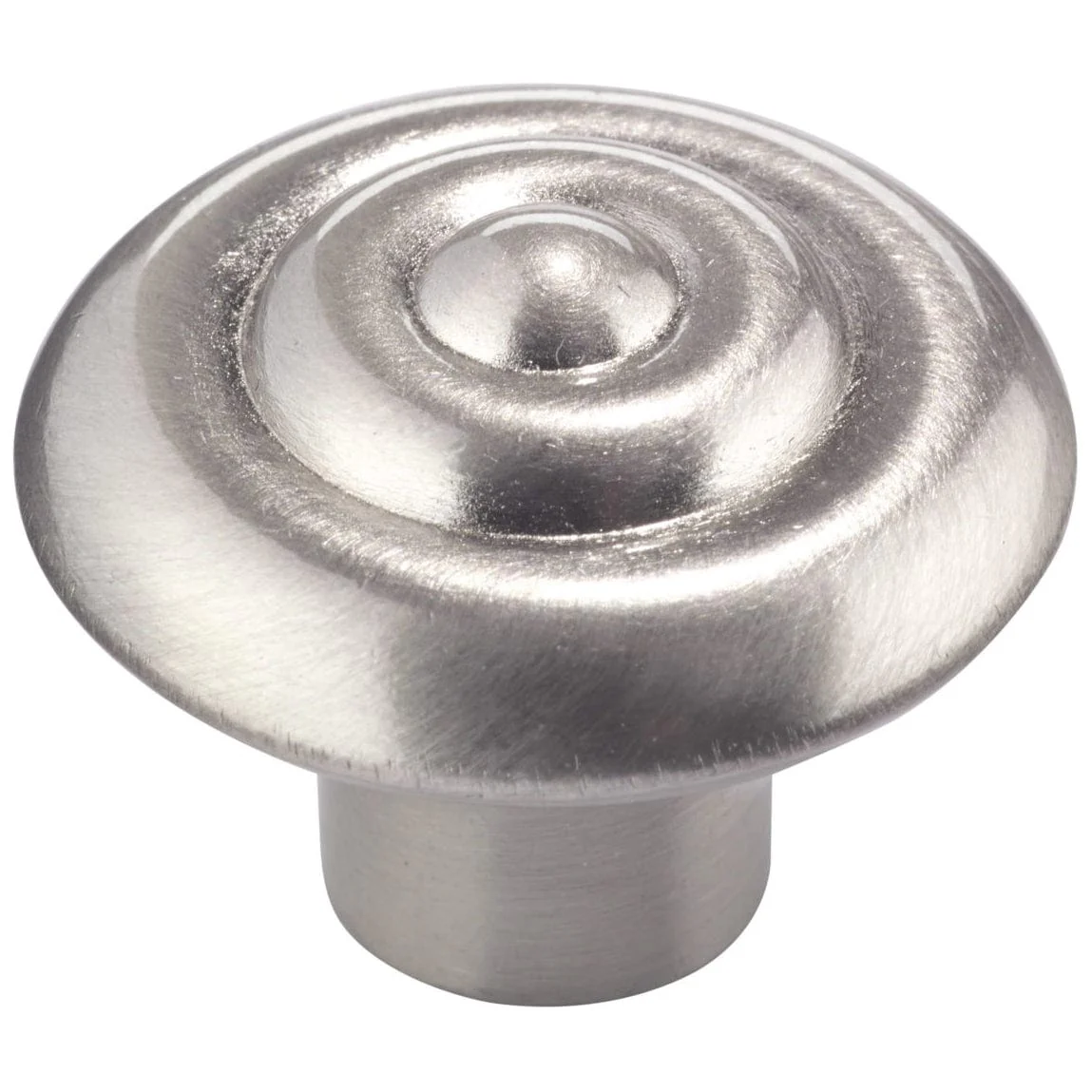 Traditional Knob, 1-1/4" D, Brushed Nickel
