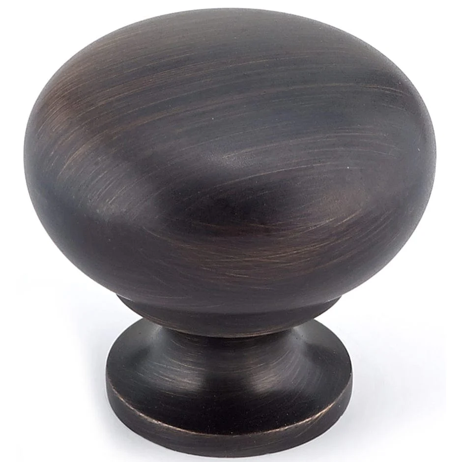 Traditional Knob, 1-1/4" D, Brushed Oil-Rubbed Bronze
