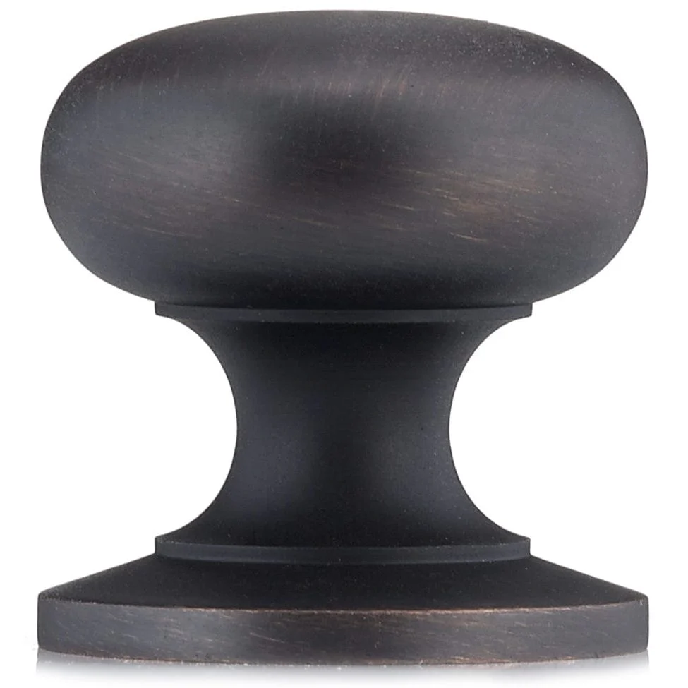 Traditional Mushroom Shape Knob- 1-1/4" Diameter - Brushed Oil-Rubbed Bronze - Image 3