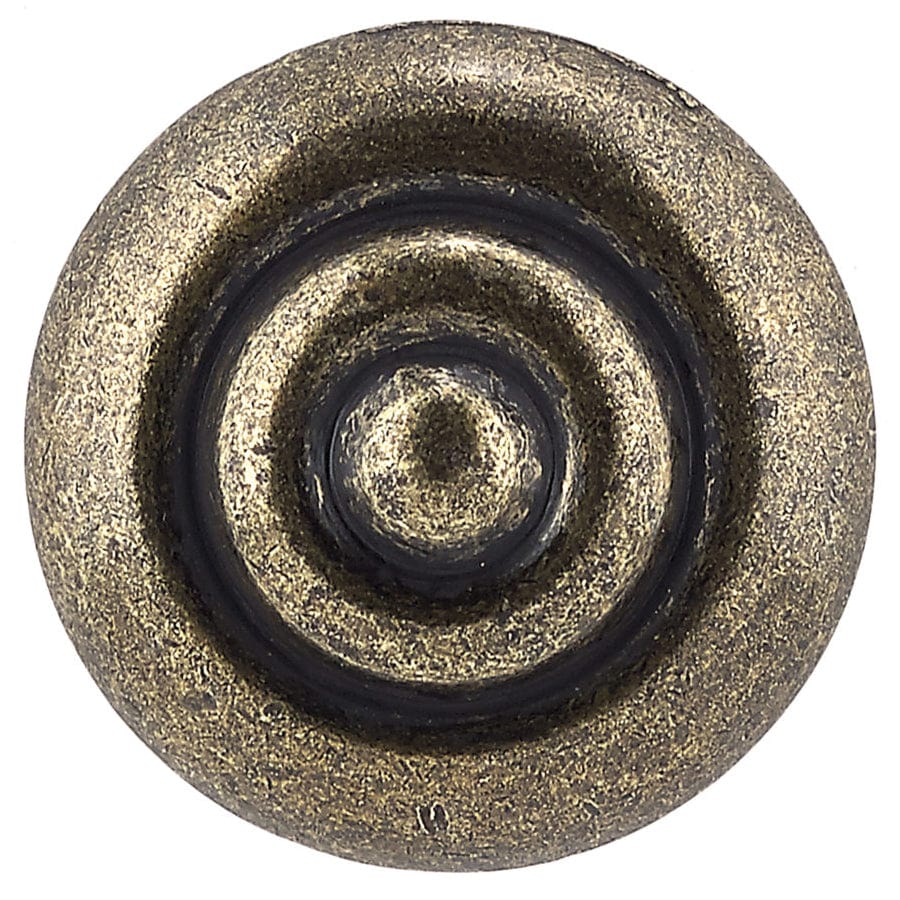 Traditional Knob, 1-1/4" D, Burnished Brass - Image 2