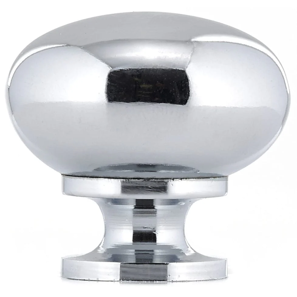 Traditional Mushroom Shape Knob- 1-1/4" Diameter - Chrome - Image 3