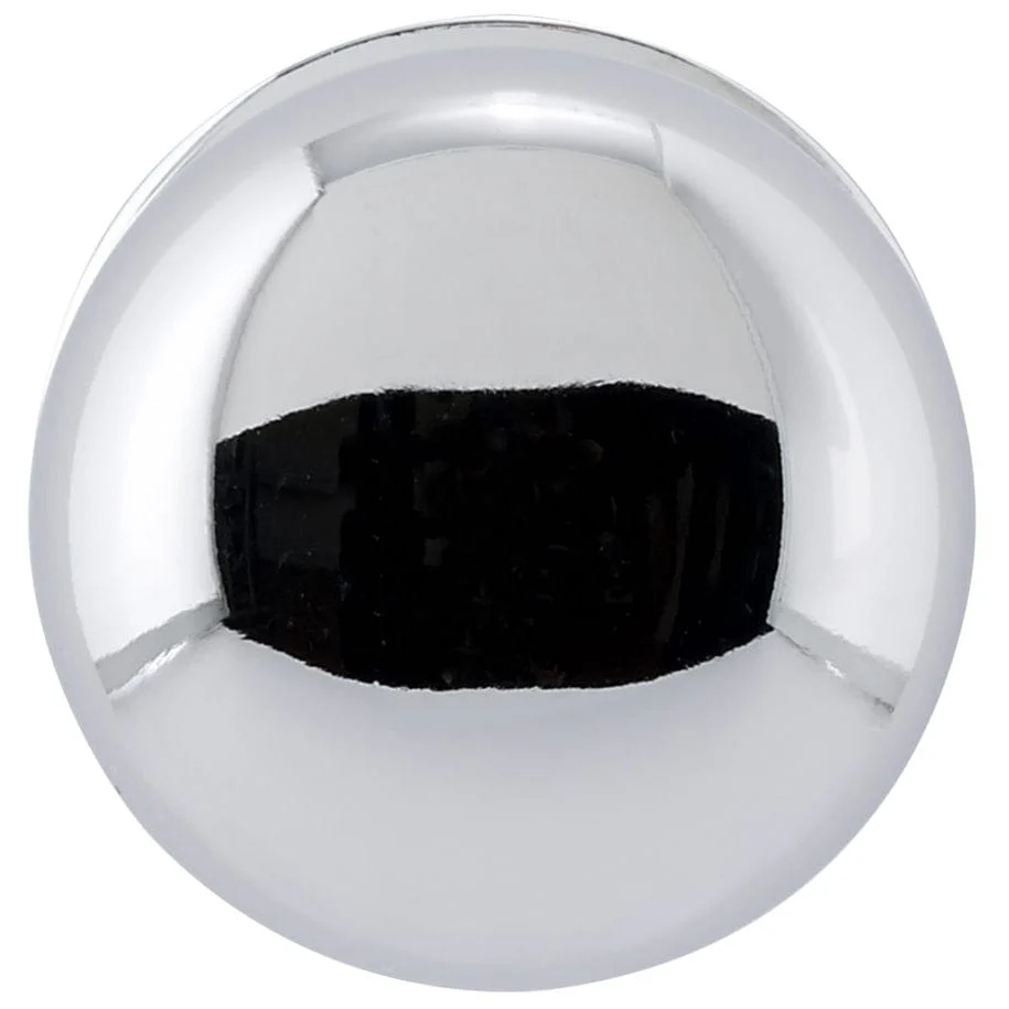 Traditional Mushroom Shape Knob with Flared Base- 1-1/4" Diameter - Chrome - Image 2