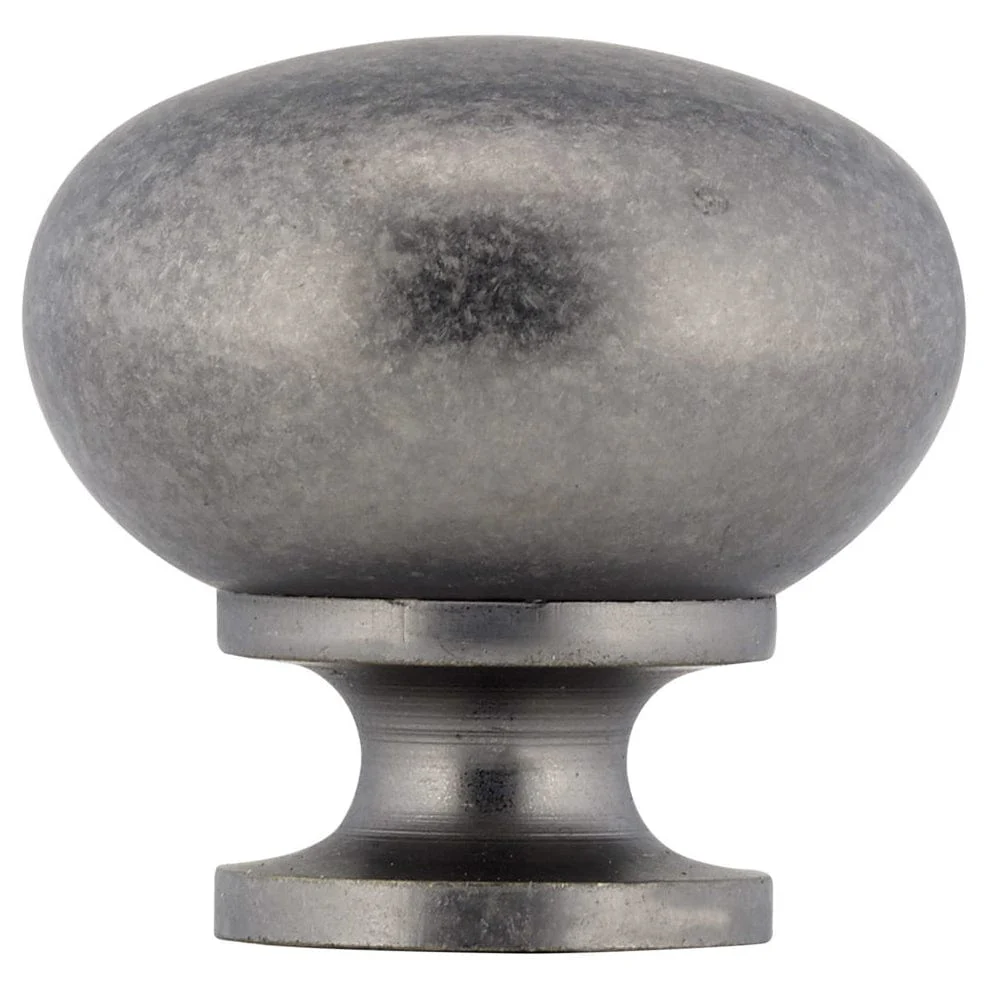 Traditional Knob, 1-1/4" D, Pewter - Image 3