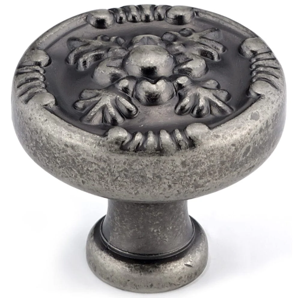 Traditional Knob, 1-1/4" D, Pewter