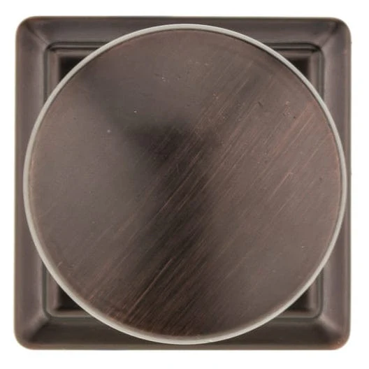 Traditional Knob, 1-1/4" x 1-1/4", Brushed Oil-Rubbed Bronze - Image 2