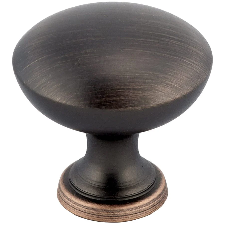 Traditional Mushroom Knob - Brushed Oil-Rubbed Bronze - 1-3/16" Diameter